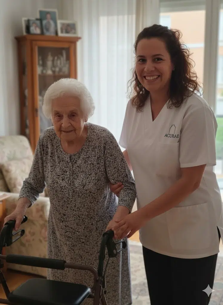 cuidadora a domicilio de personas mayores en Acurae